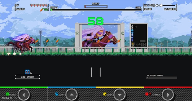 「RUN!RUN!ライダー!」プレイ画面