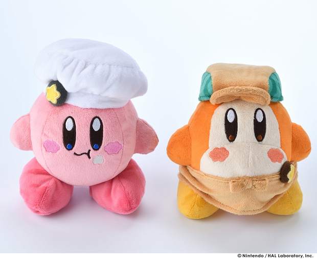 「カービィカフェ ぬいぐるみカービィ(S) / ワドルディ(S)」各1,800円(税別)