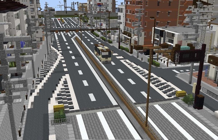 マイクラで再現された大阪の郊外 ブロックとは思えない街並みが超リアル Kai You Net