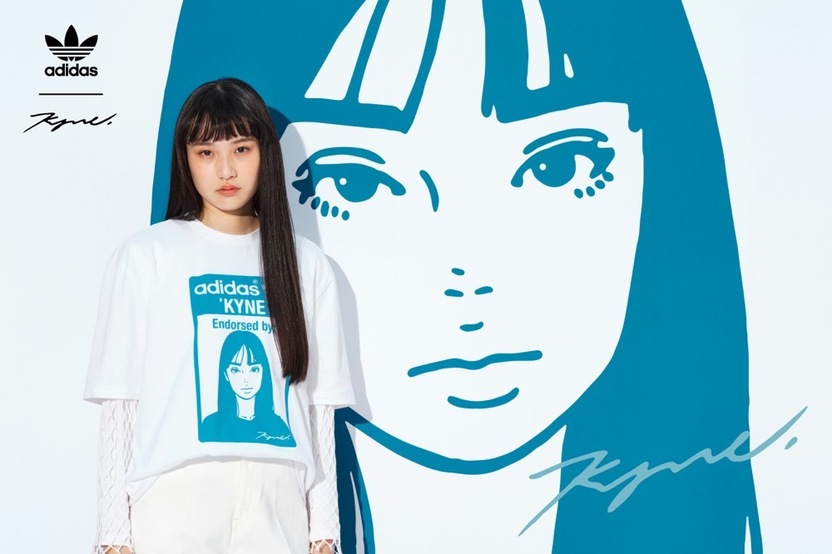 KYNE、アディダスと初コラボ 左右非対称のスタンスミスって