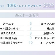 2022年上半期トレンドランキング「SNSミーム」部門