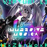 オンラインライブ「ZONe ENERGY presents IMMERSIVE MUSICA - Quad-Cam Live Experience -」キービジュアル。左からHACHIさん、ぞん子さん、幸祜さん