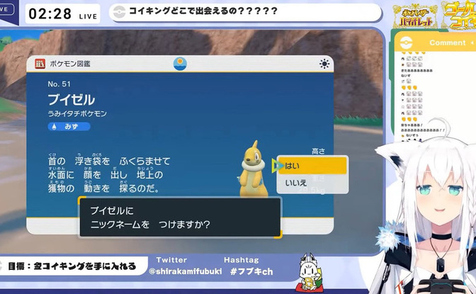 白上フブキ ポケモンsv 初日で色違い2匹ゲット 金コイキング耐久はどうなる Kai You Net