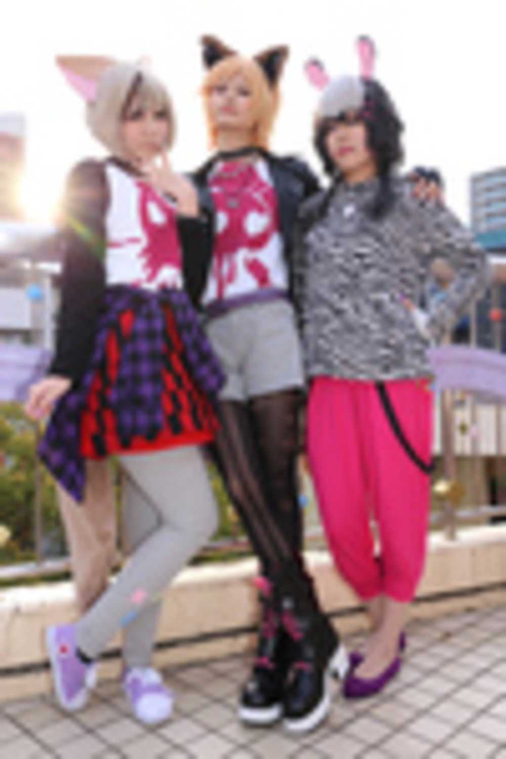 「こすぷれふぇすた5 in サンリオピューロランド」コスプレ画像まとめ_みふぁさん・はるおみさん・りょーしさん／『SHOW BY ROCK!!』フェネリィ・ライナ・ゼブリナ2